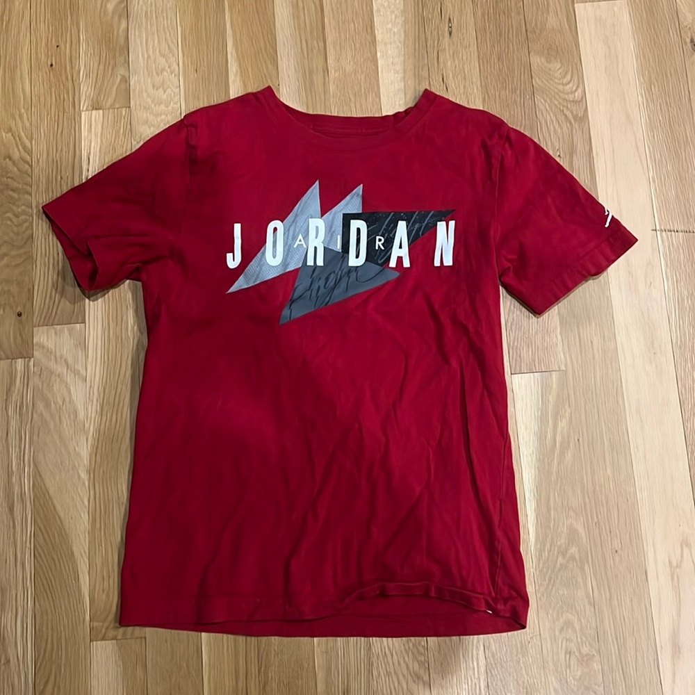 Boys red Jordan tshirt with matching shorts
